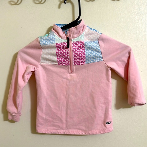 EUC Vineyard Vines Girls Shep Shirt Quarter Zip Pullover - Picture 1 of 3